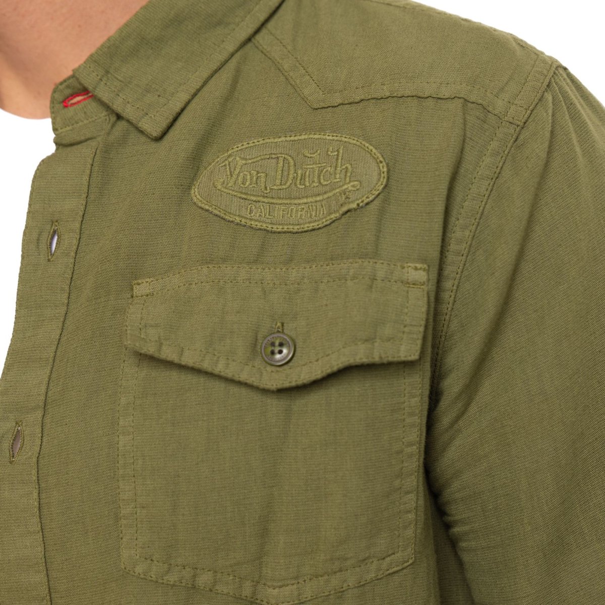 Chemise lin LINO kaki, VON DUTCH