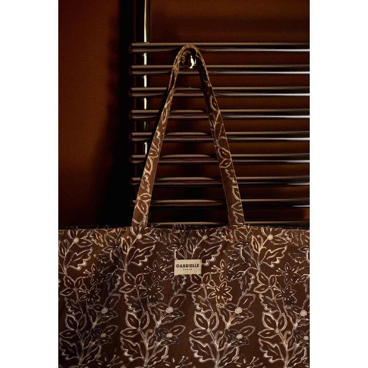 Sac week-end en coton, CHANTILLY marron chantilly, GABRIELLE PARIS