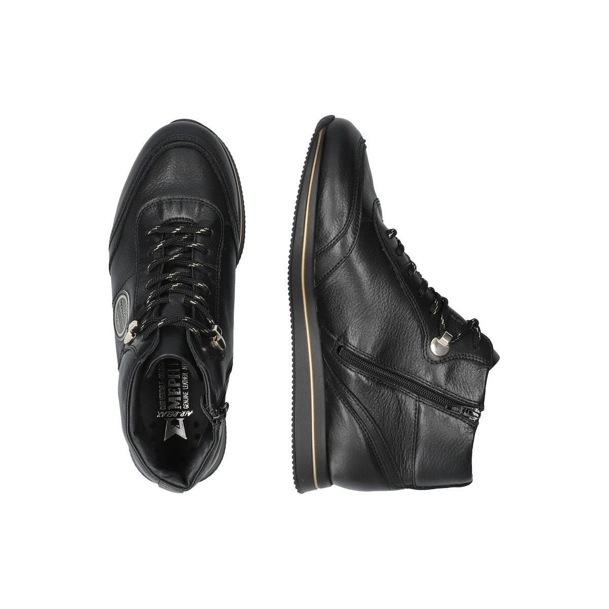 Baskets en cuir LOLY noir p5140738, MEPHISTO