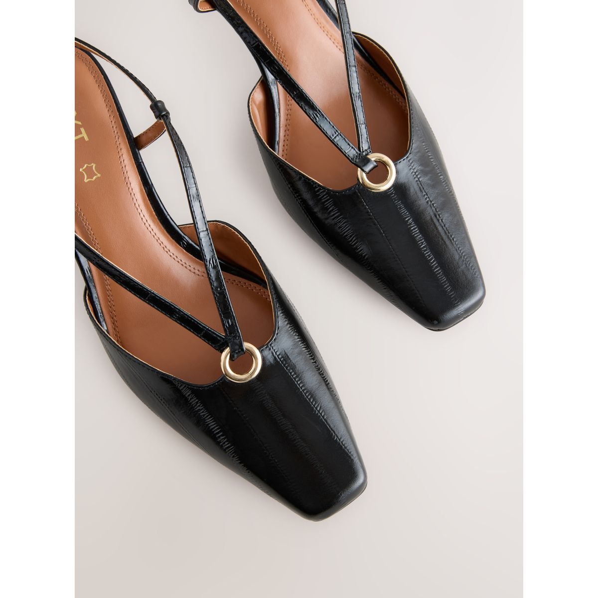 Chaussures en cuir forever comfort® à bride noir, NEXT