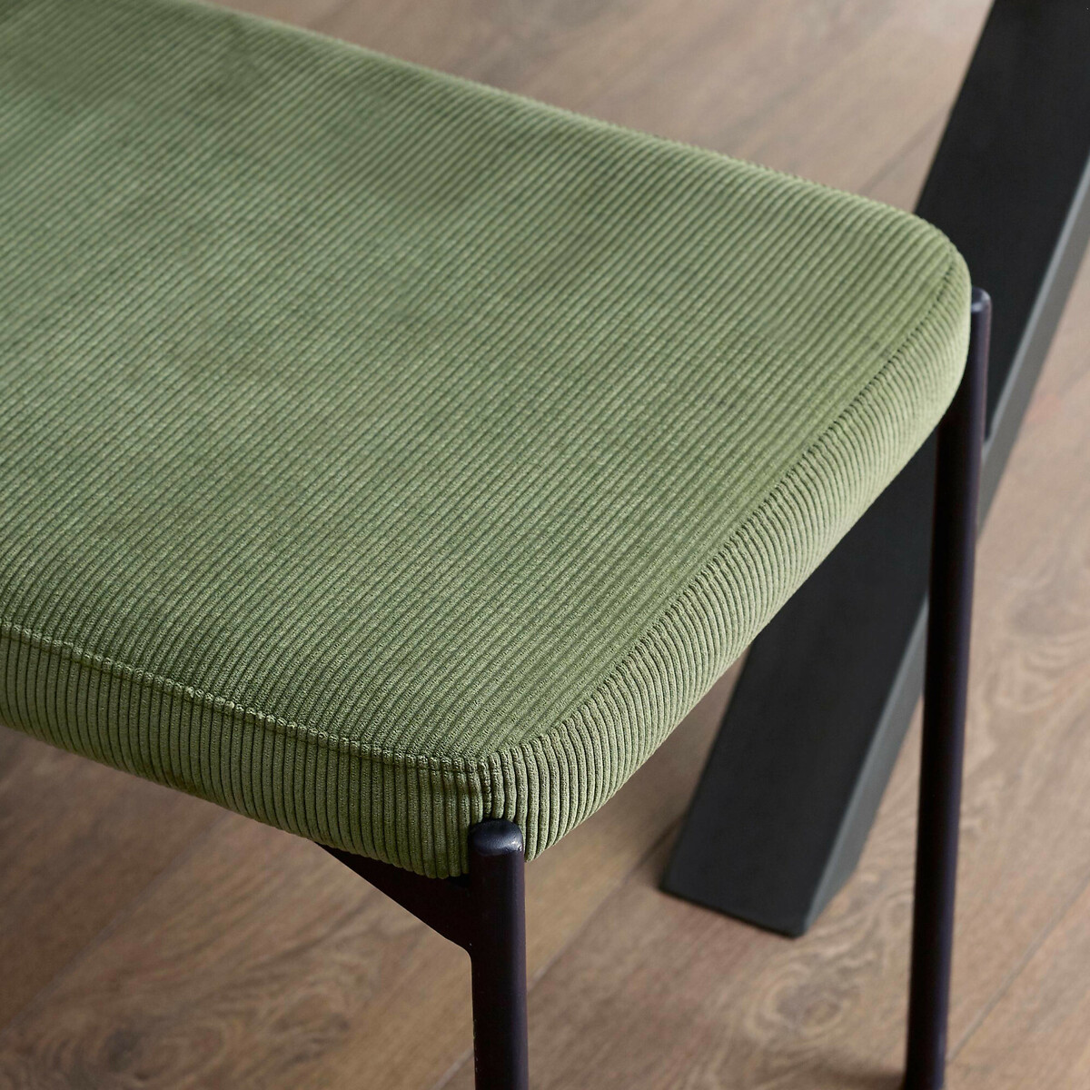 Sylvie Corduroy Upholstered Dining Bench olive green, SO'HOME