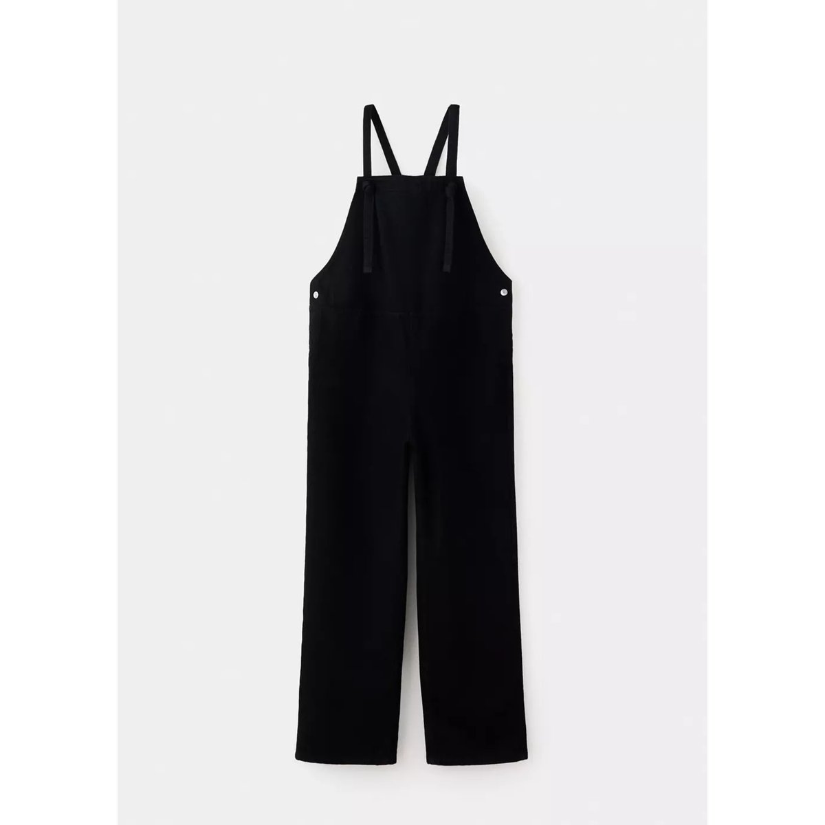 Salopette de grossesse en jean black denim, MANGO