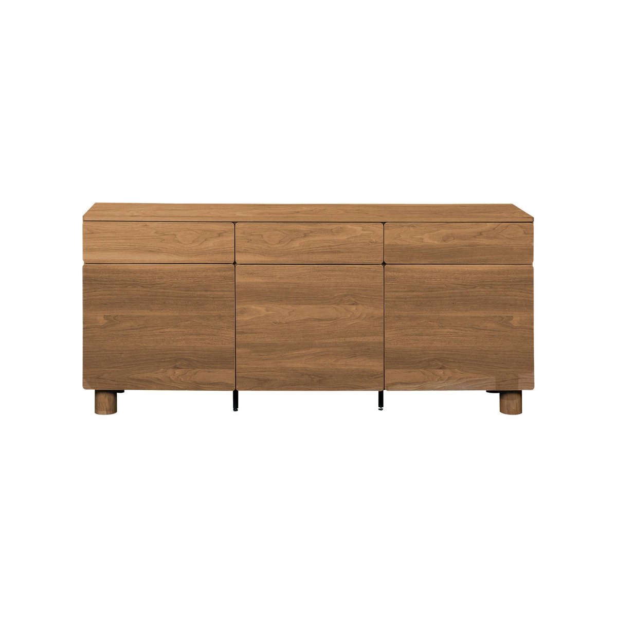 Buffet décor bois 3 tiroirs 3 portes AYANA bois de noisetier, SWEEEK