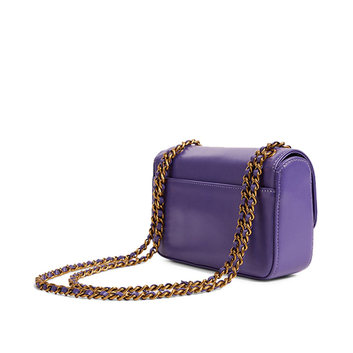 Sac à bandoulière en cuir avec chaîne MINI GRACE lavande, NAT & NIN