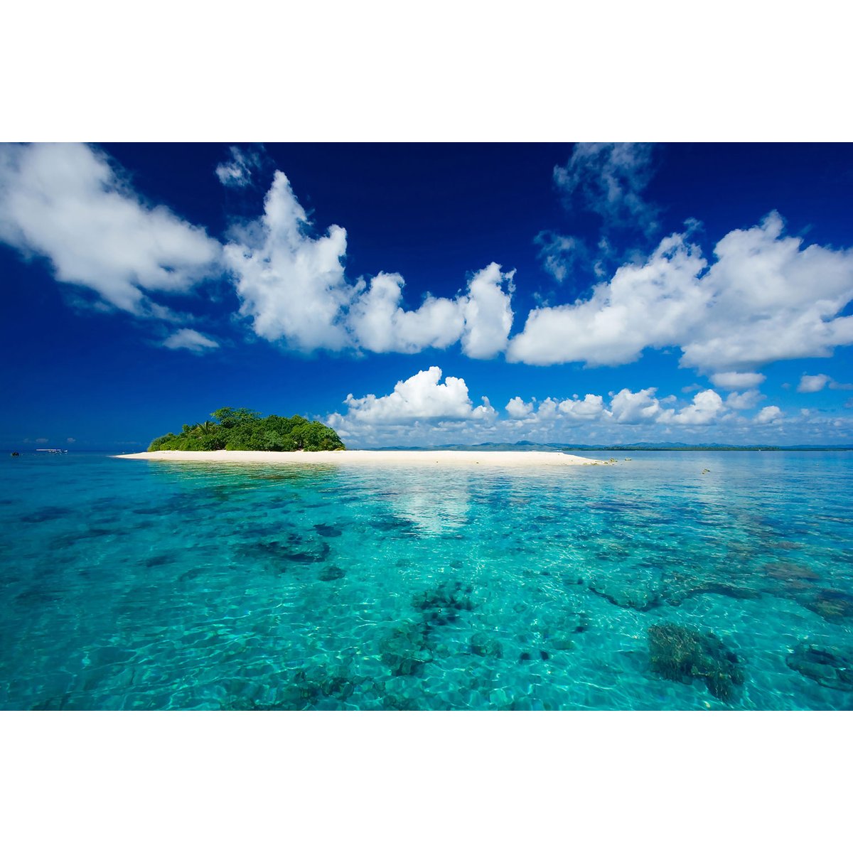 Tableau mer tropical island tableau alu dibond, HEXOA