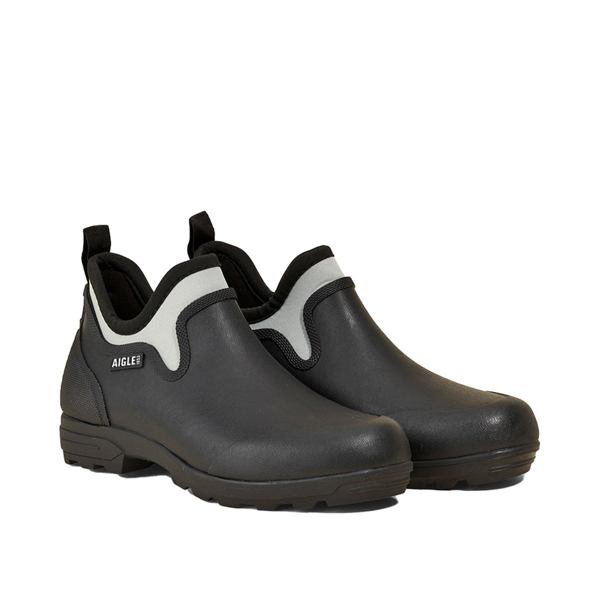 Bottines basses bi matières LESSFOR PLUS bleu marine, AIGLE