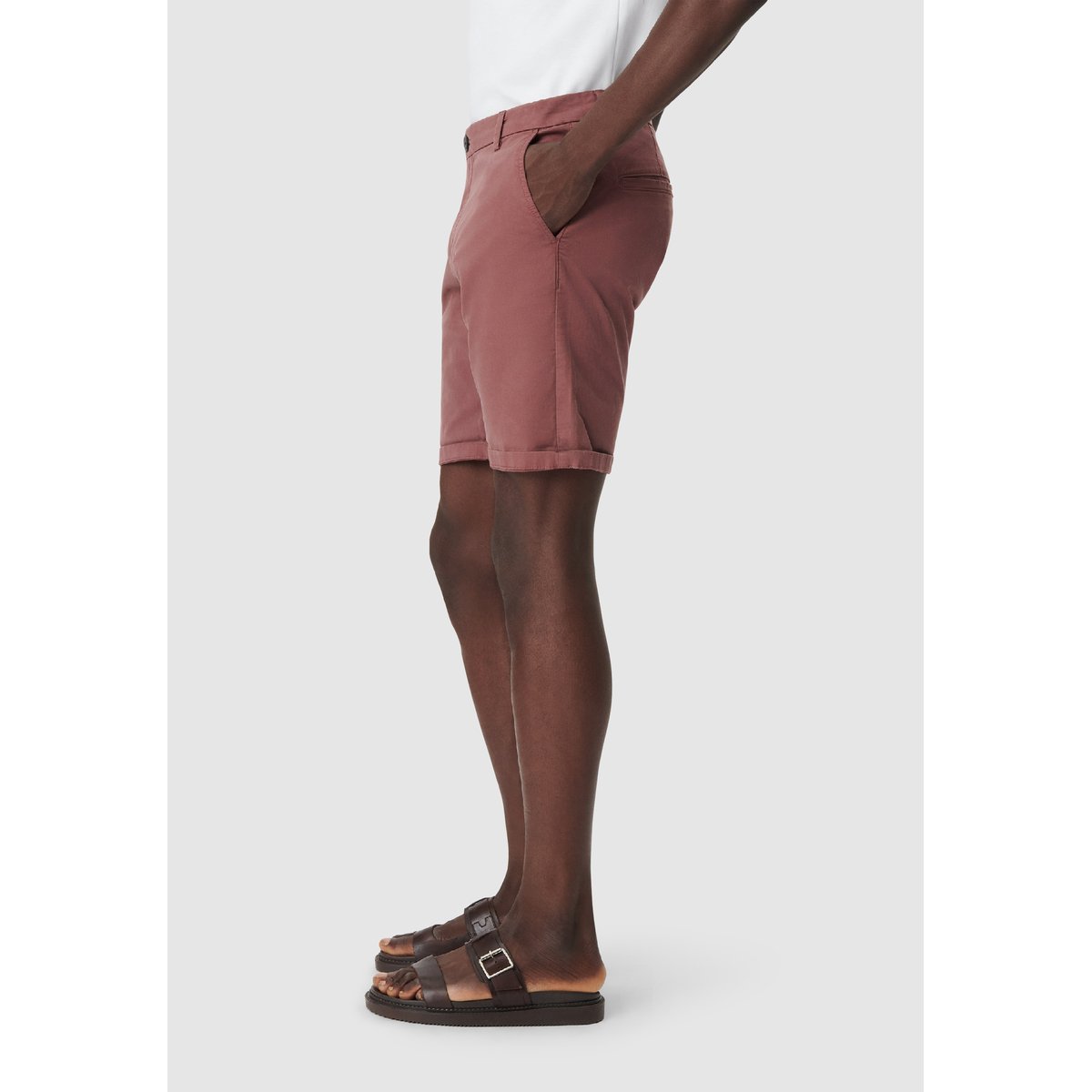 Bermuda chino slim roux, IKKS