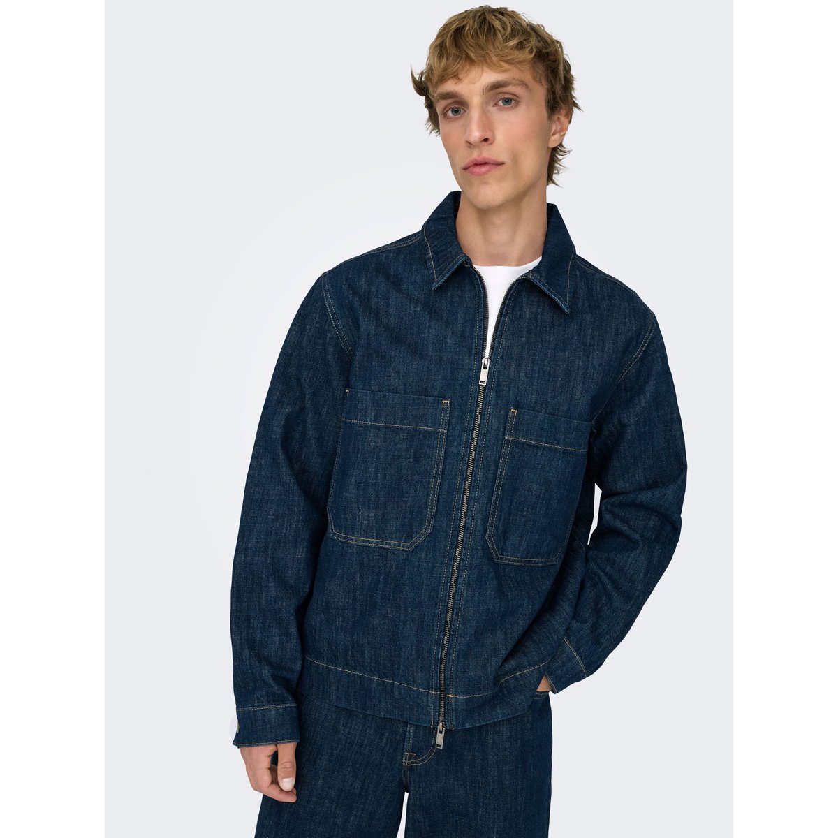 Veste En Jean dark blue denim, ONLY & SONS