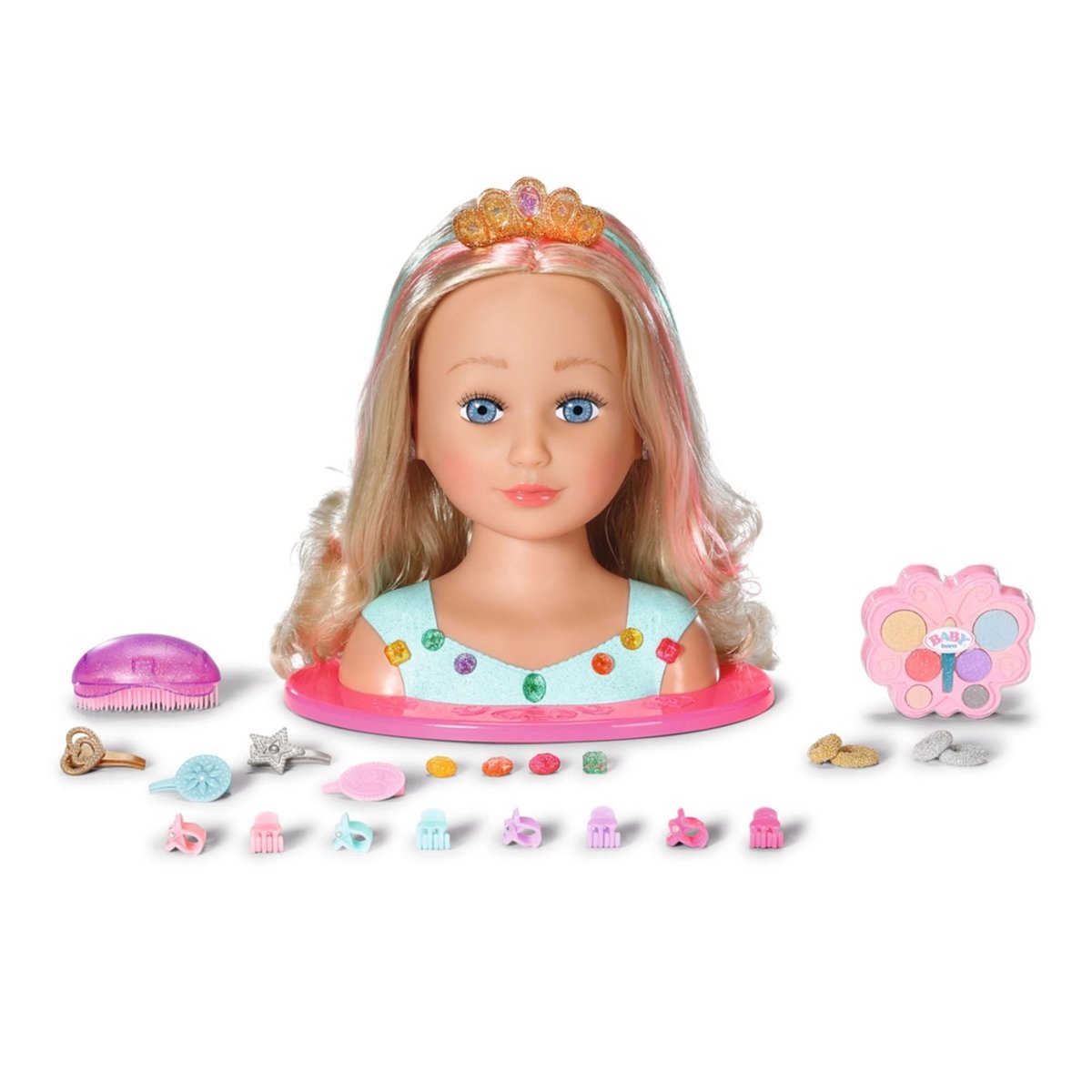 Tête à coiffer Princesse avec maquillage et accessoires multicolore, ZAPF CREATION