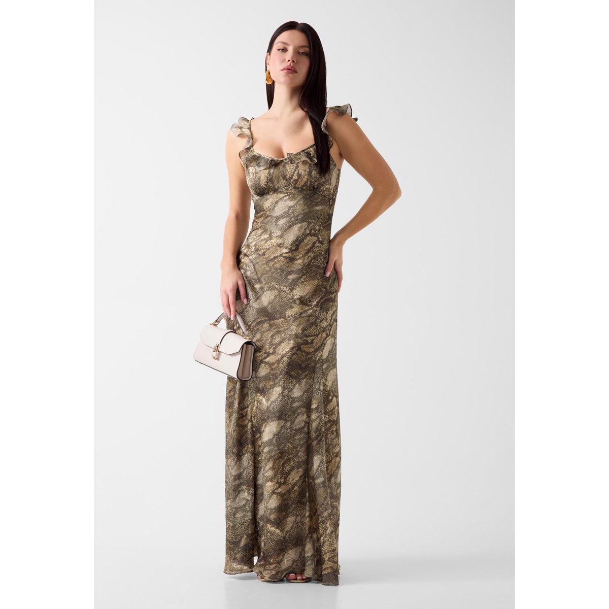 Long Imprimé Dress animalier, GUESS
