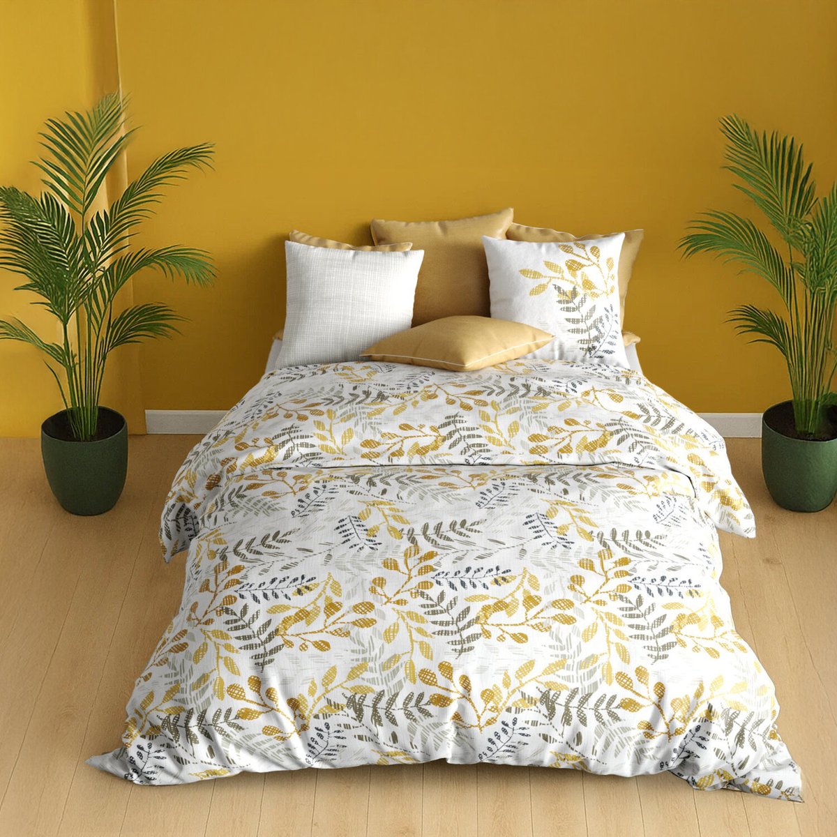 Parure housse de couette en coton imprimée, Eloa multicolore, C DESIGN HOME TEXTILE