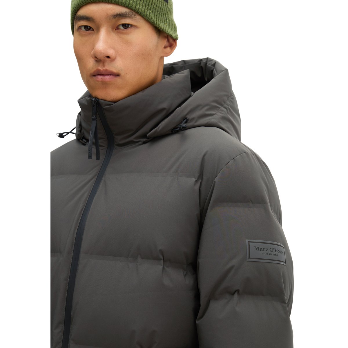 MOP x Function : manteau en duvet, coupe regular léger et hydrofuge noir, MARC O'POLO