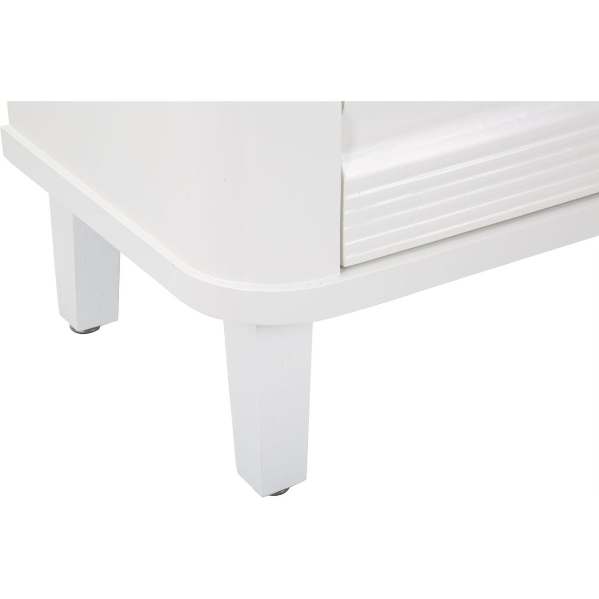 Commode 3 tiroirs façades texturées métal GLAM blanc, RECOLLECTION