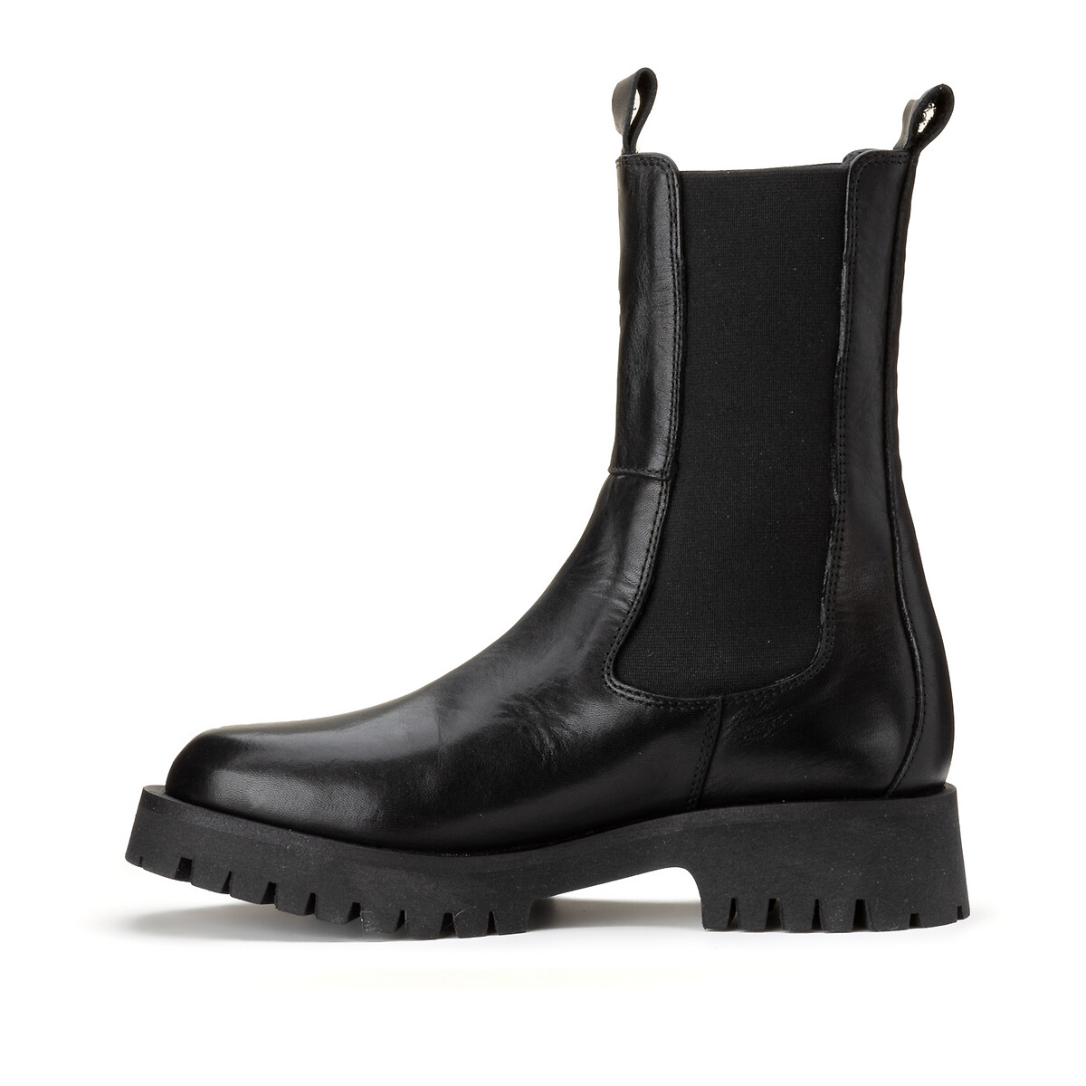 Ridle Leather Mid Calf Boots black, JONAK