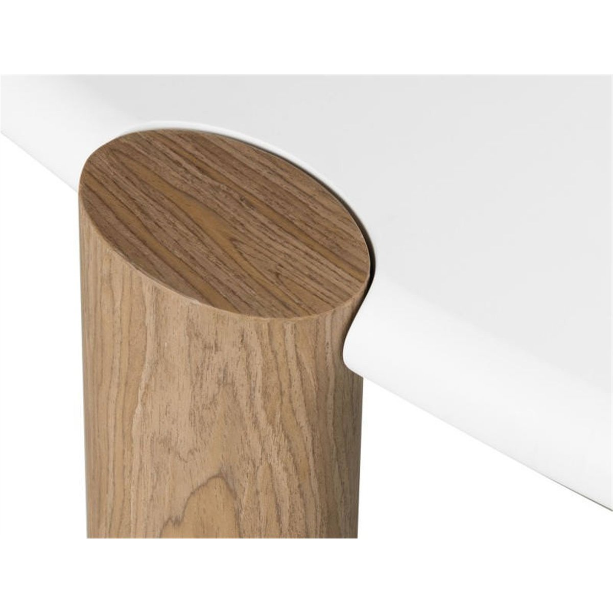Table basse organique OBUO blanc et noyer, RECOLLECTION