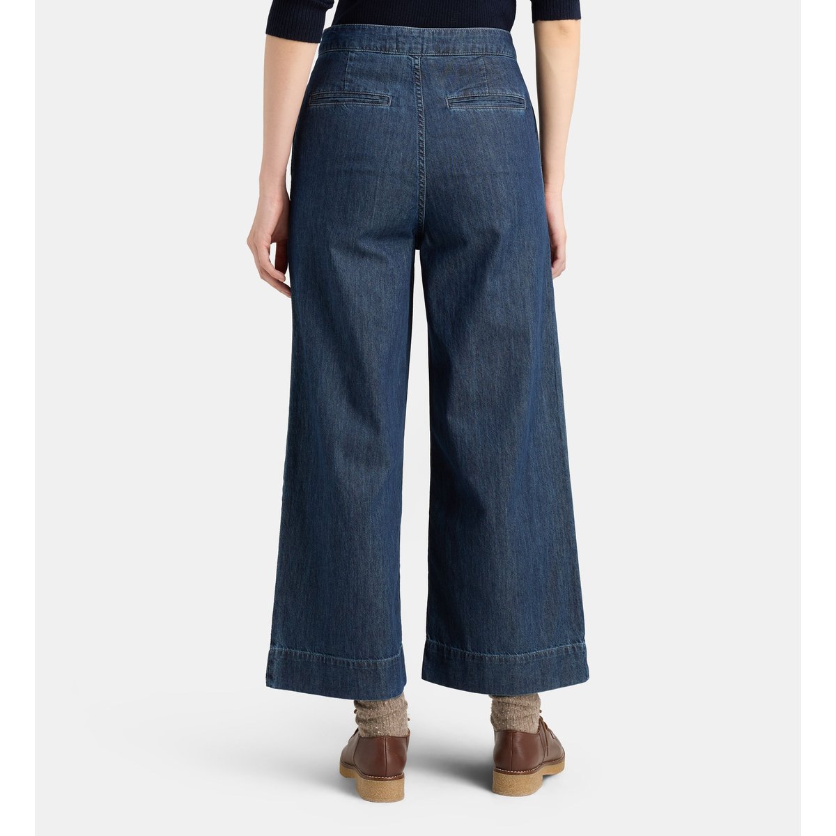 Pantalon large kant coton bleu foncé, JODHPUR