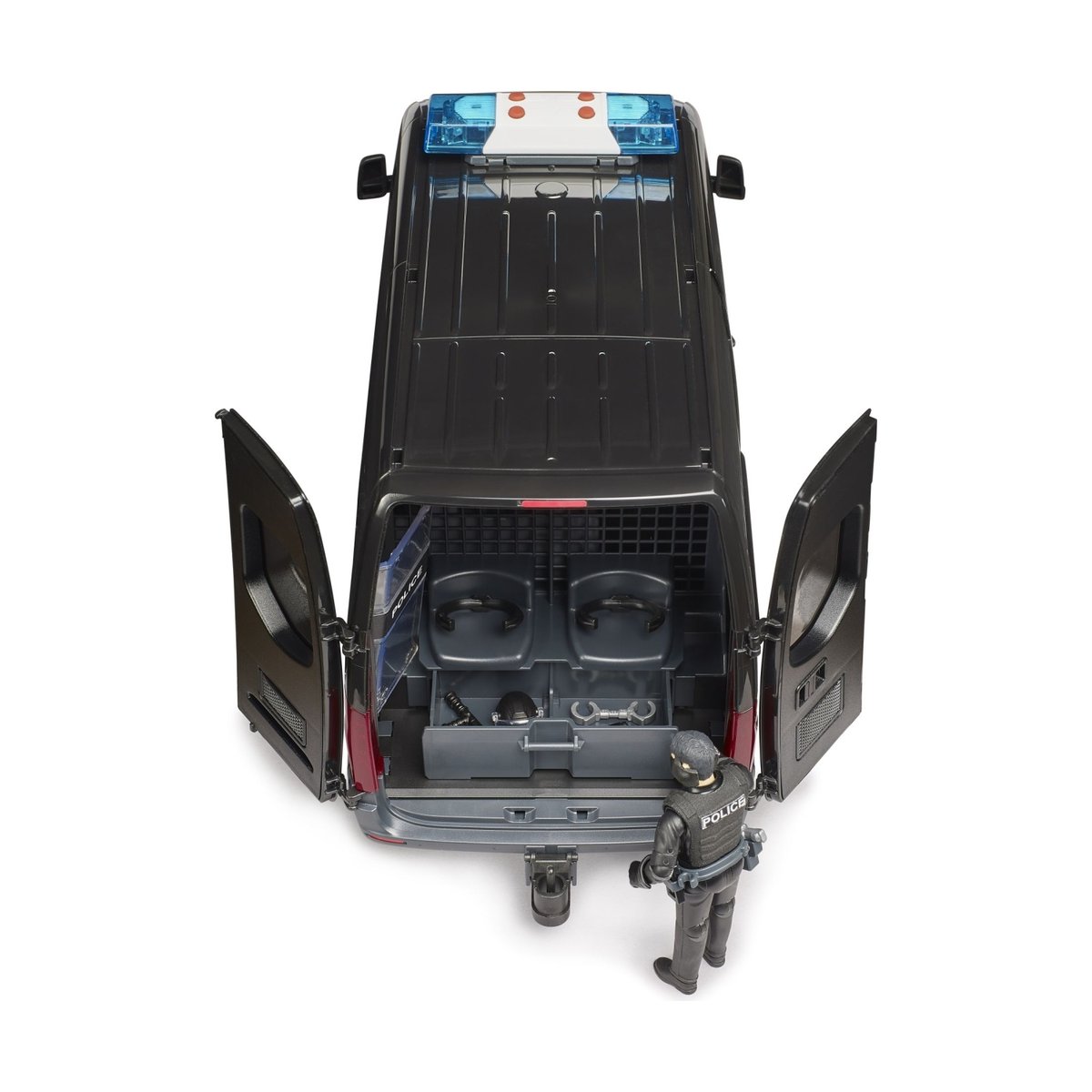 MB Sprinter Police Special Forces noir, BRUDER