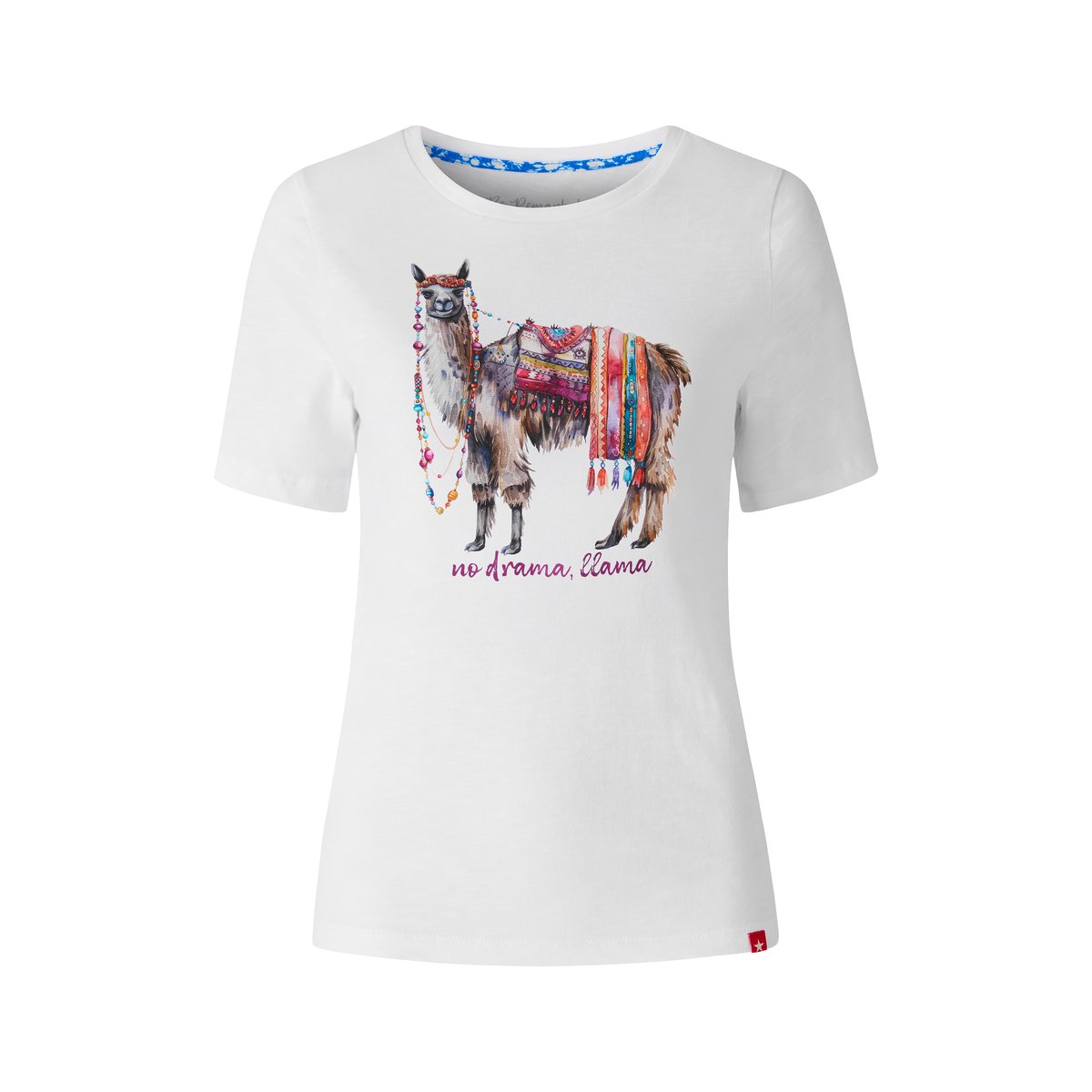 T-shirt à motif lama blanc, JOE BROWNS