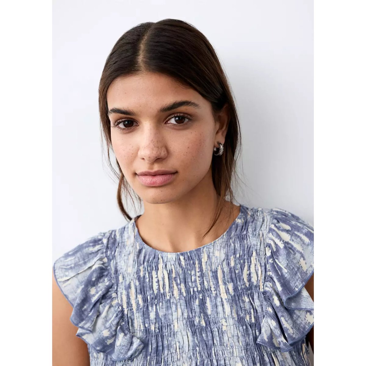Haut imprimé tie-dye bleu, MANGO TEEN