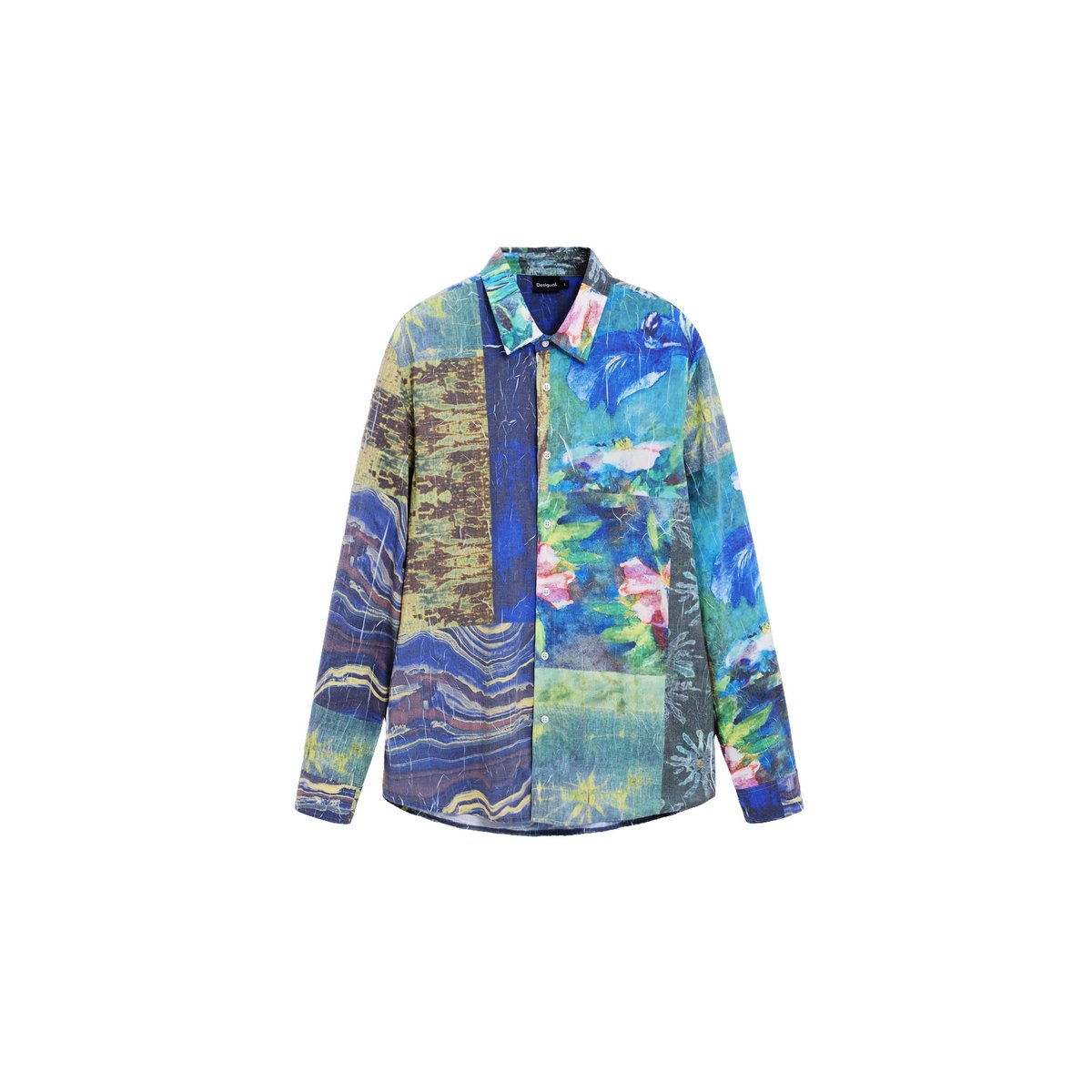 Chemise à imprimé cachemire vert, DESIGUAL