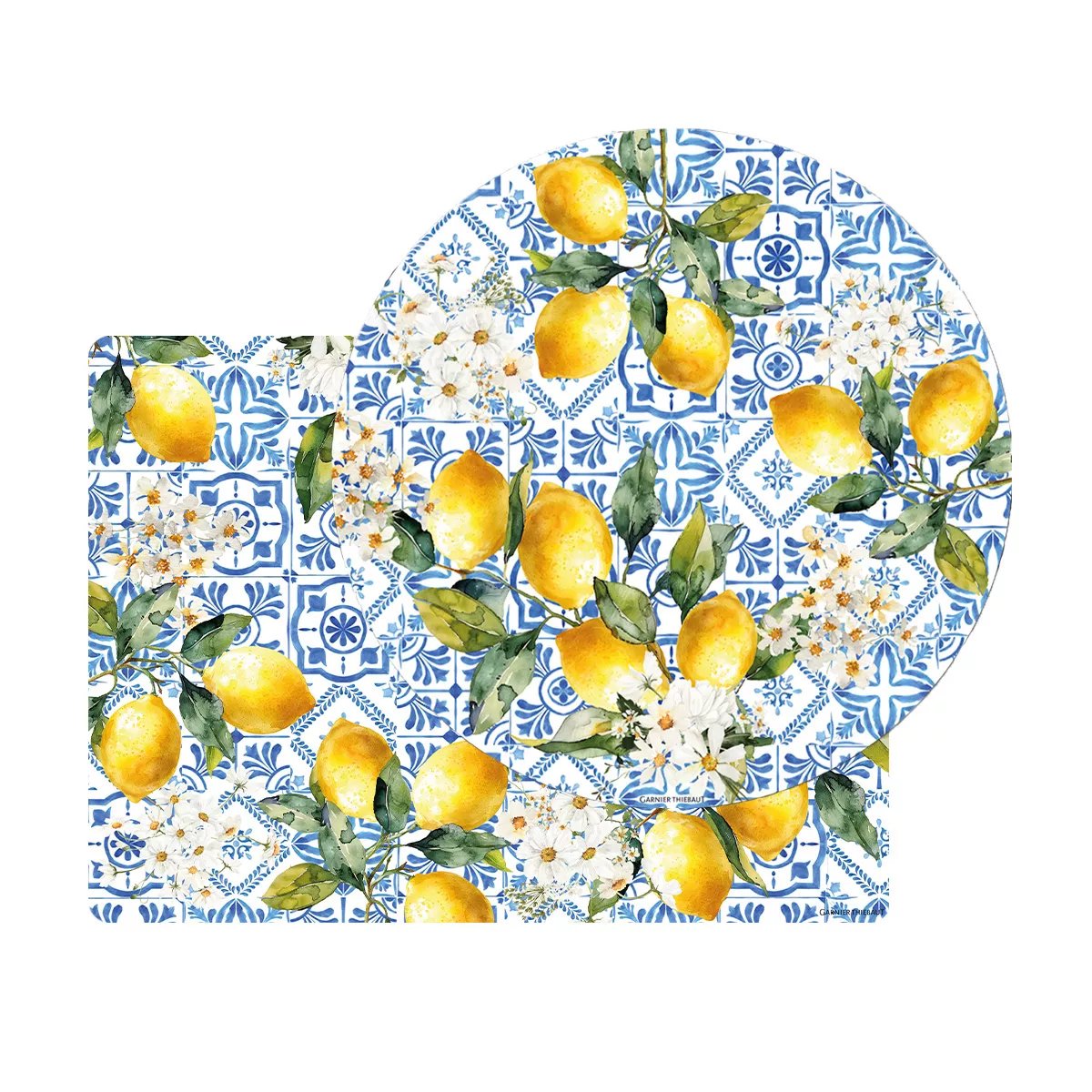Set vinyle CITRONS AZULEJOS bleu azulejos, GARNIER THIEBAUT