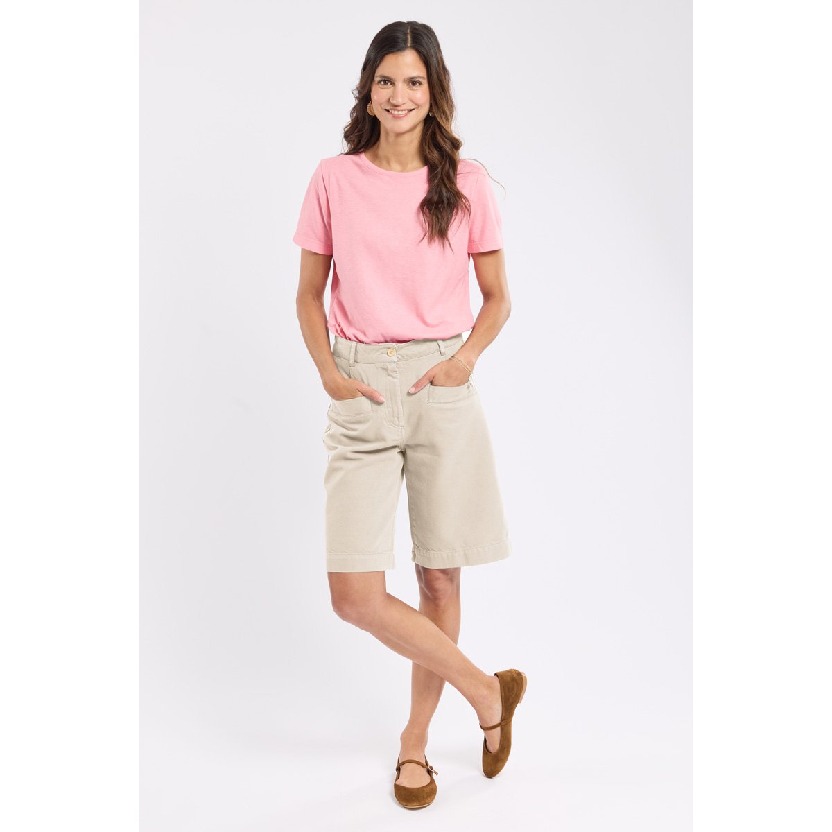 Bermuda Héritage en coton et lyocel HERITAGE naturel, ARMOR-LUX
