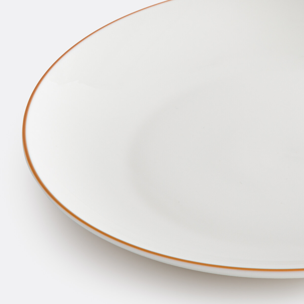 Set of 4 Malo Porcelain Dessert Plates white/orange, LA REDOUTE INTERIEURS