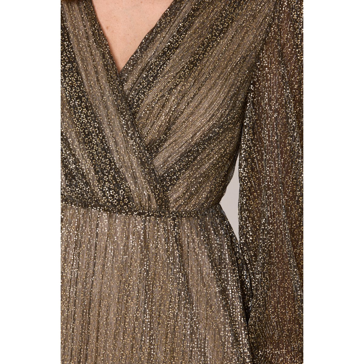 Robe longue cache cœur BRIGHT or, Maison 123