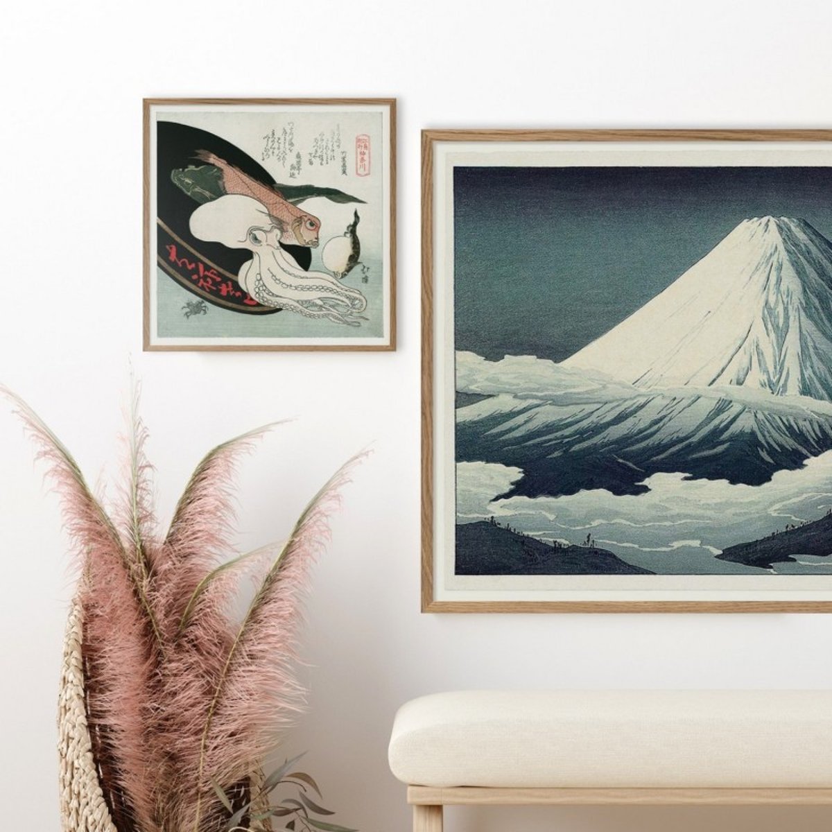 Affiche japonaise mont Fuji Fuji Surroundings gris, THE DYBDAHL CO