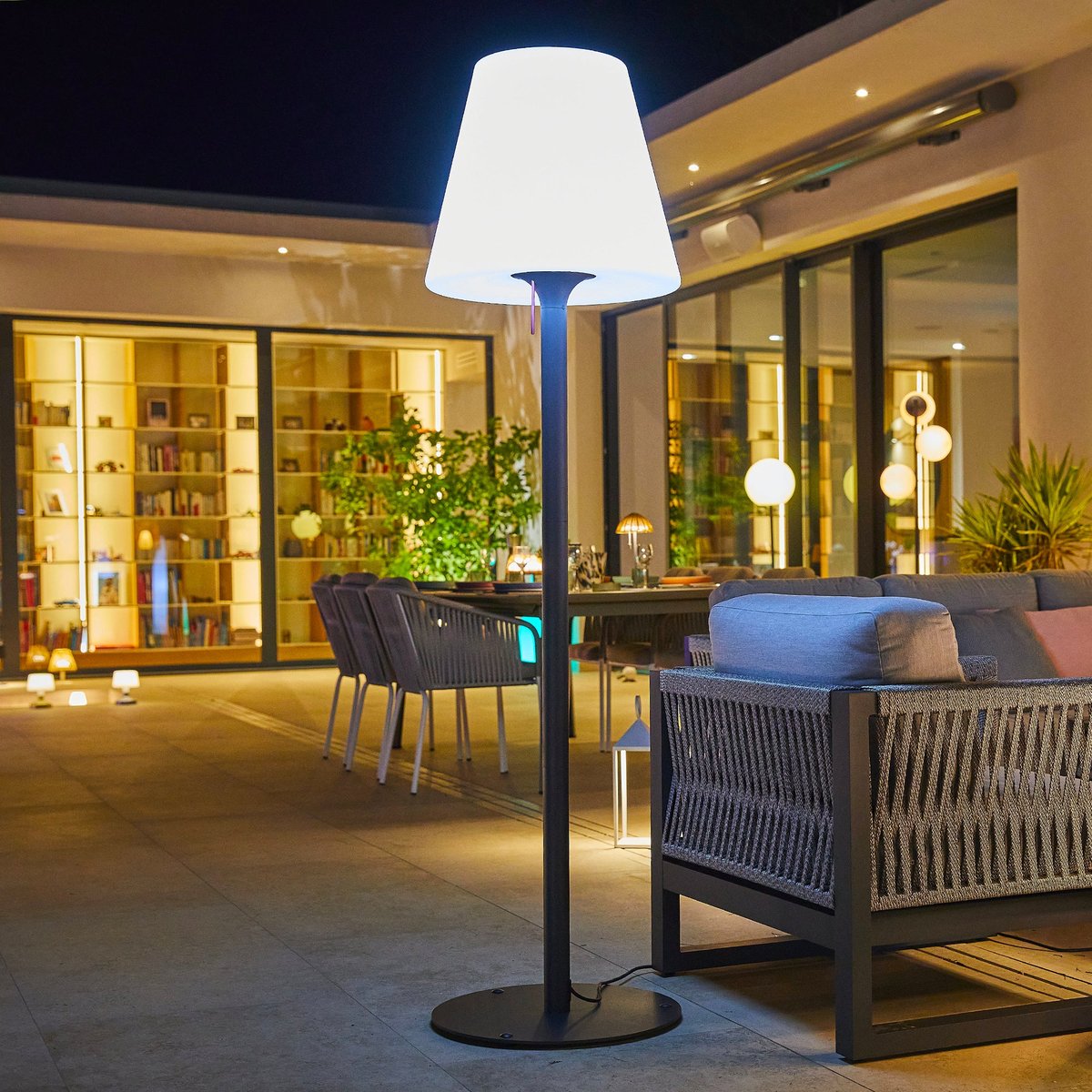 Lampadaire extérieur filaire STANDY XL blanc, LUMISKY