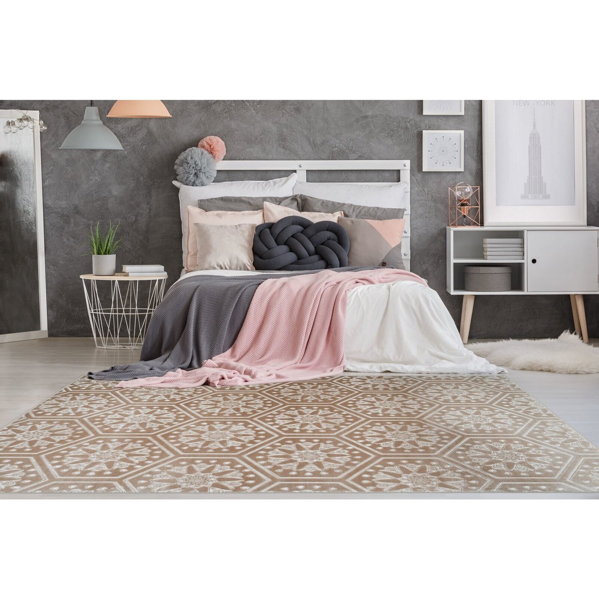 Tapis rectangulaire tufté main, MONROE marron, ARTE ESPINA
