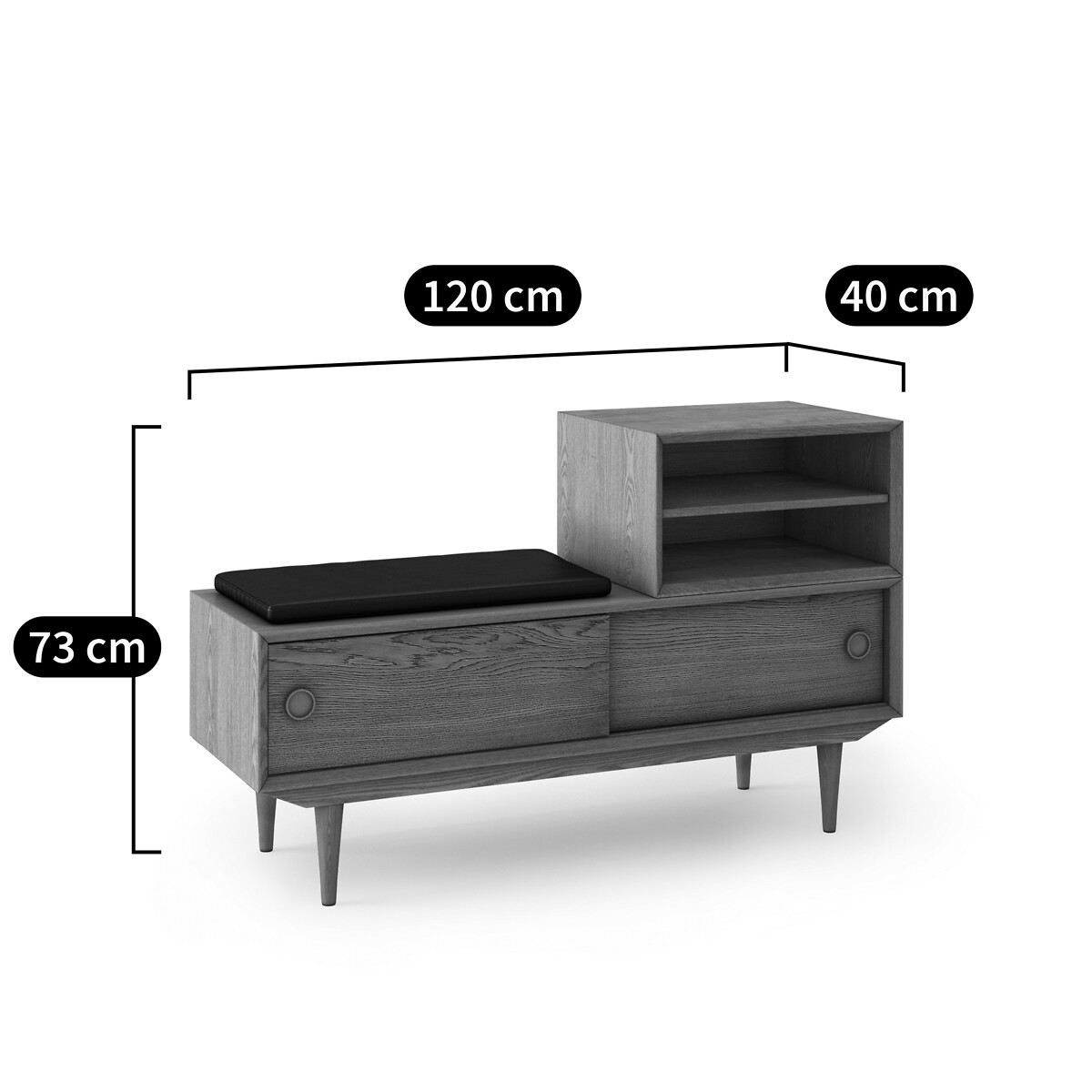 Dielenbank Quilda honigfarbendes holz, LA REDOUTE INTERIEURS