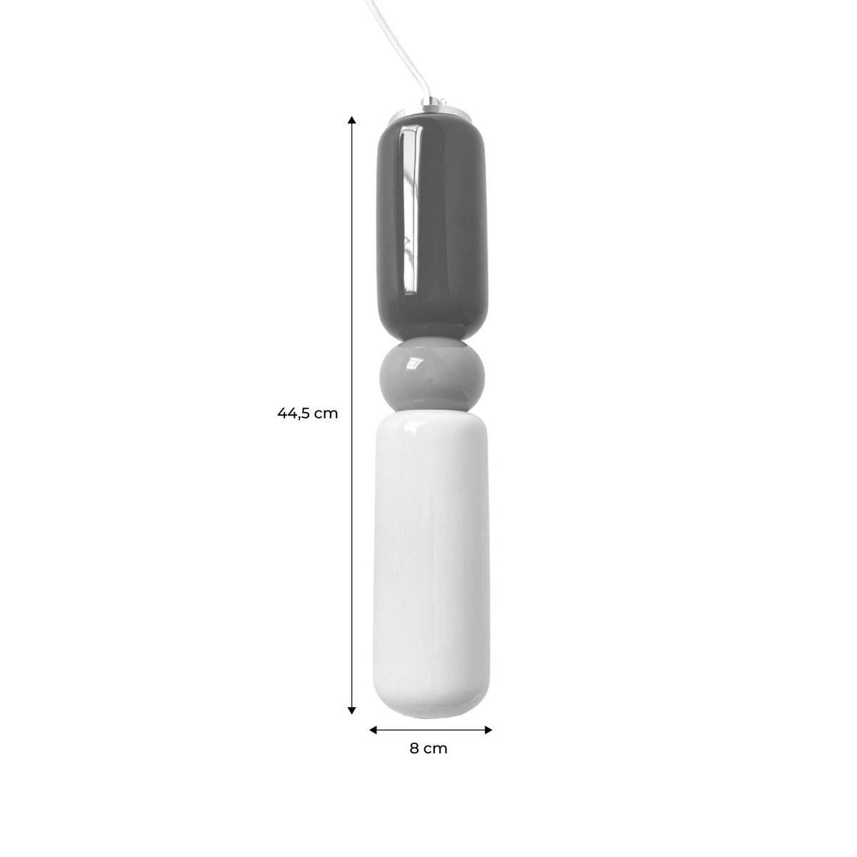 Suspension intérieur céramique et verre Ø8cm LOLY bordeaux, SWEEEK