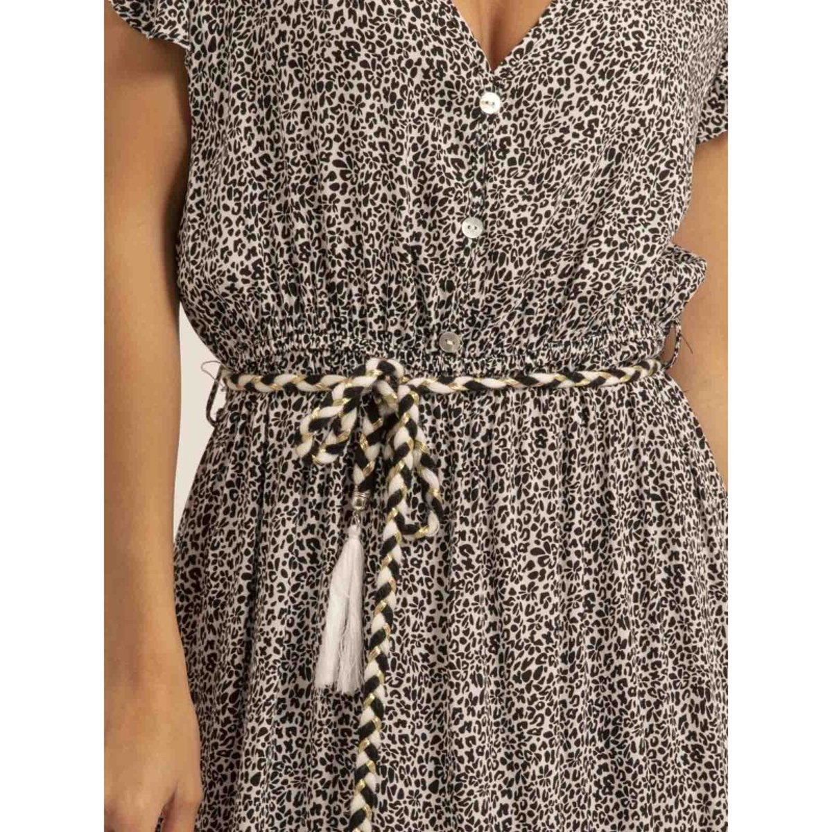 Robe Longue Col V Ilmax noir, DONA LISA