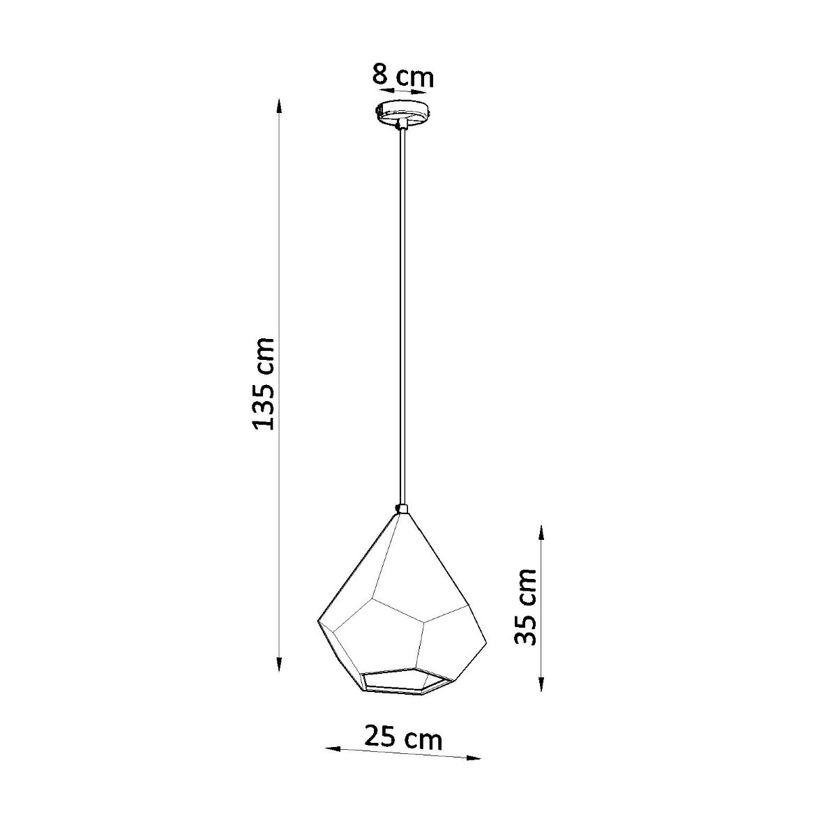 Suspension Céramique Blanc E27 1 Pavlus blanc, EDEN