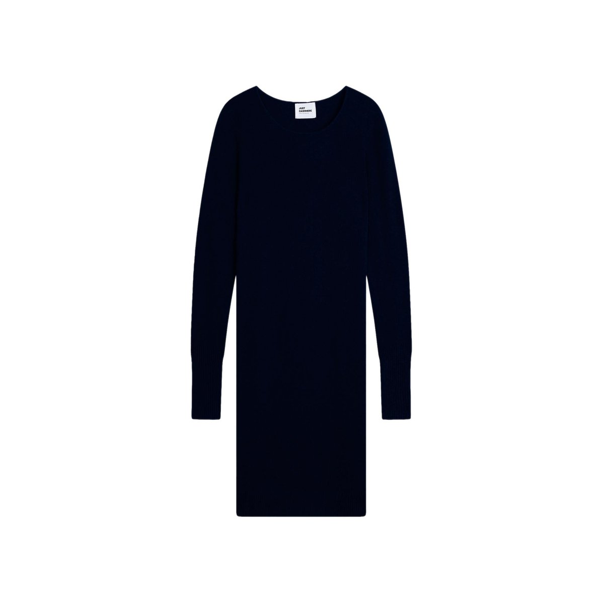 Robe Col Rond Navy Susan bleu foncé, JUST CASHMERE