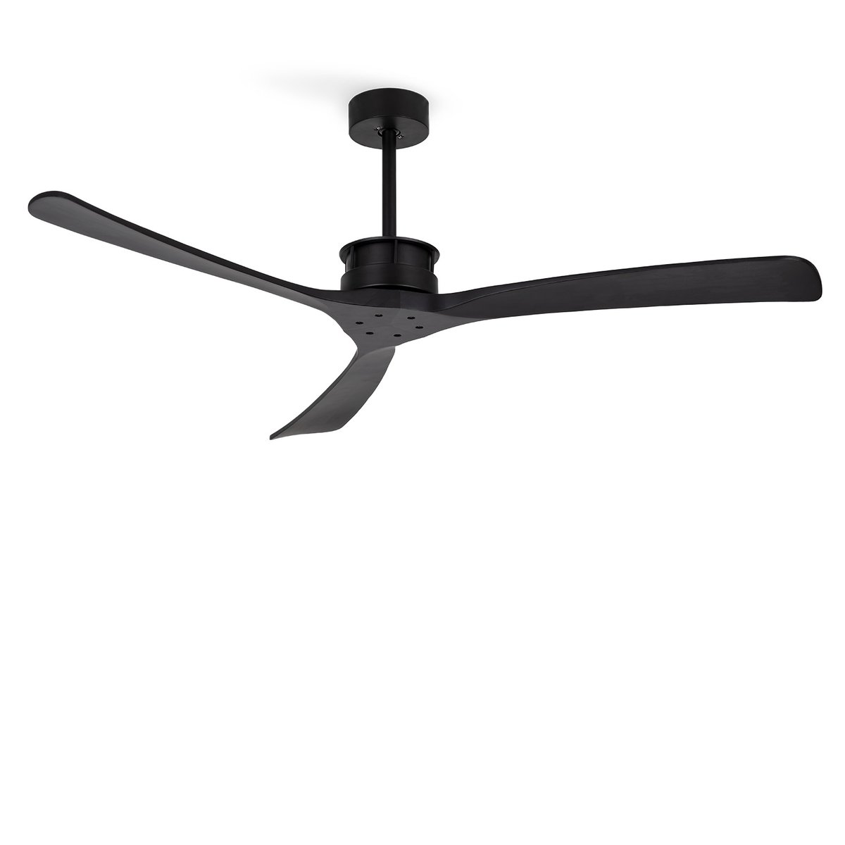 Ventilateur de plafond 40W sans lumière et télécommande WIND LARGE noir/noir, CREATE