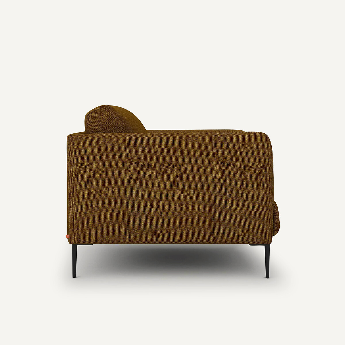 Poltrona in tessuto natté screziato, Oscar, design di Emmanuel Gallina miele d'ambra, AM.PM X EMMANUEL GALLINA