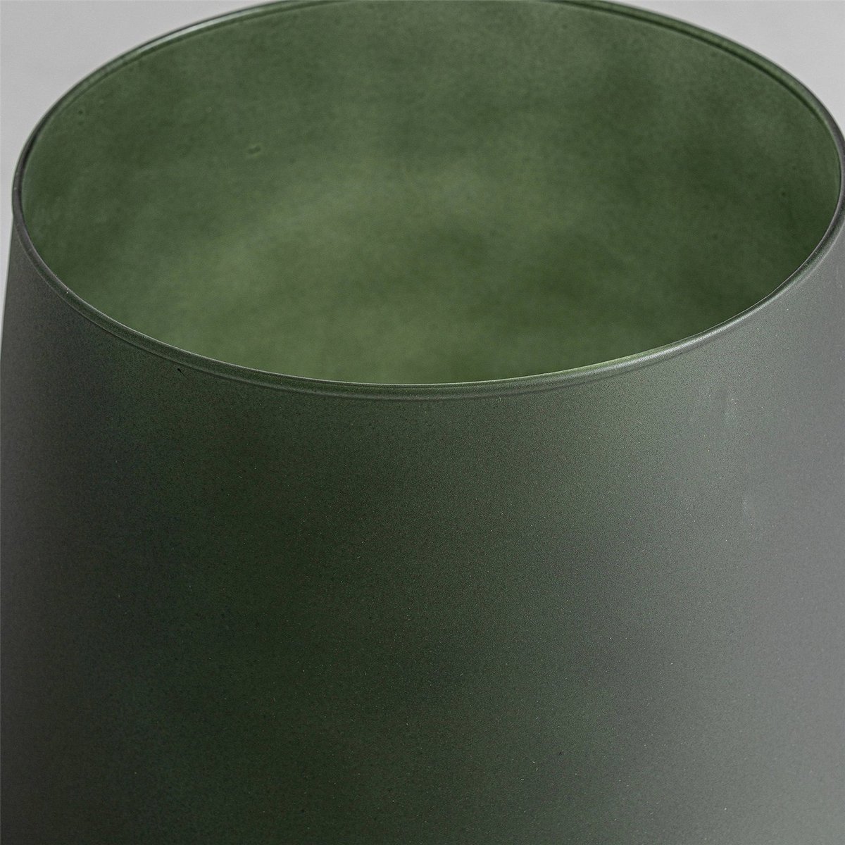 Vase en verre contemporain finition vieillie vert vieilli translucide, RECOLLECTION