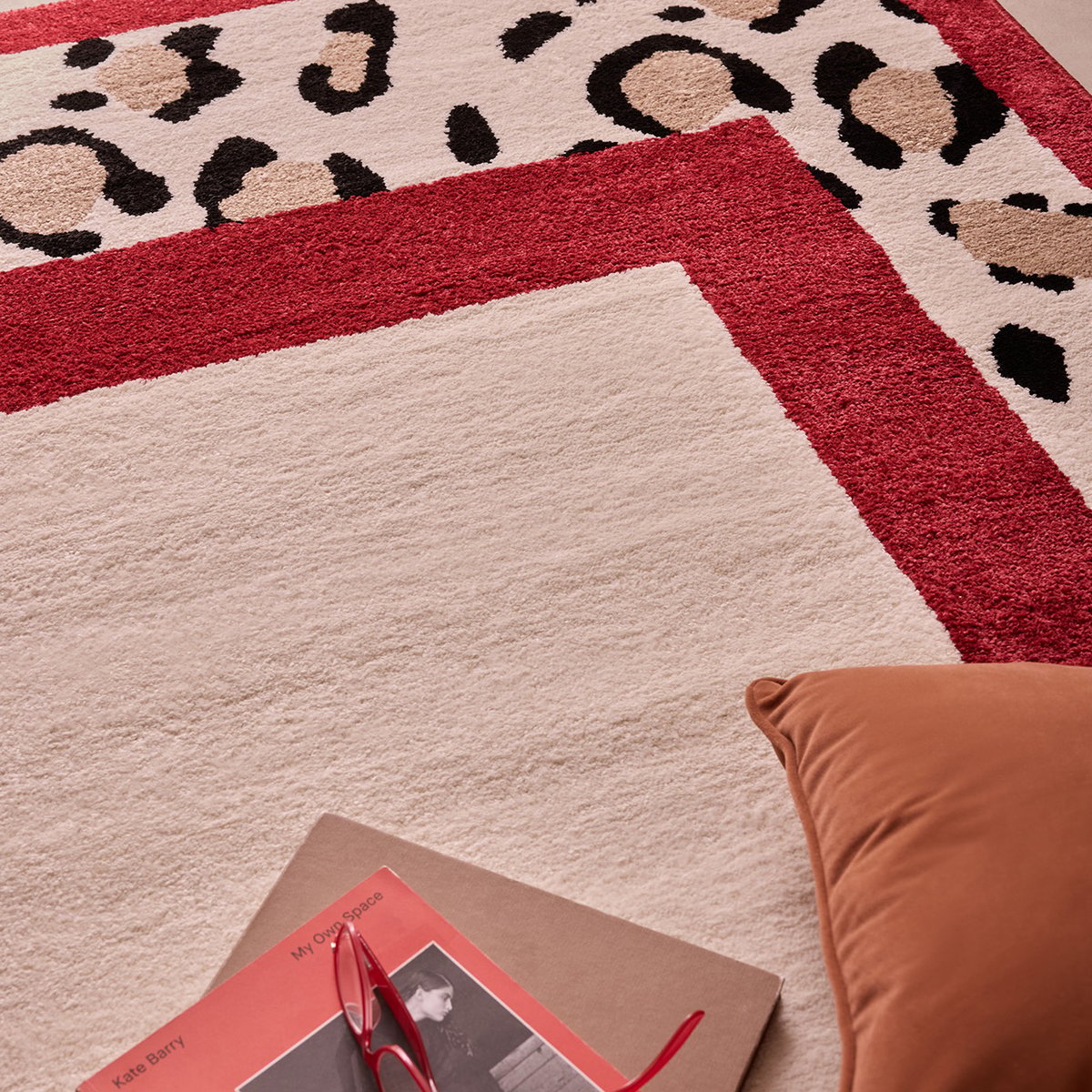 Tapis intérieur léopard LEOVAH rouge, NAZAR RUGS