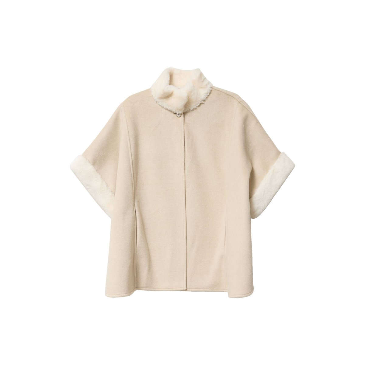 Poncho cape coupe ample ivoire, BREAL