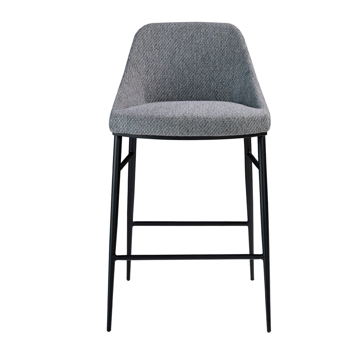 Tabouret en tissu noir | gris, ANGEL CERDA