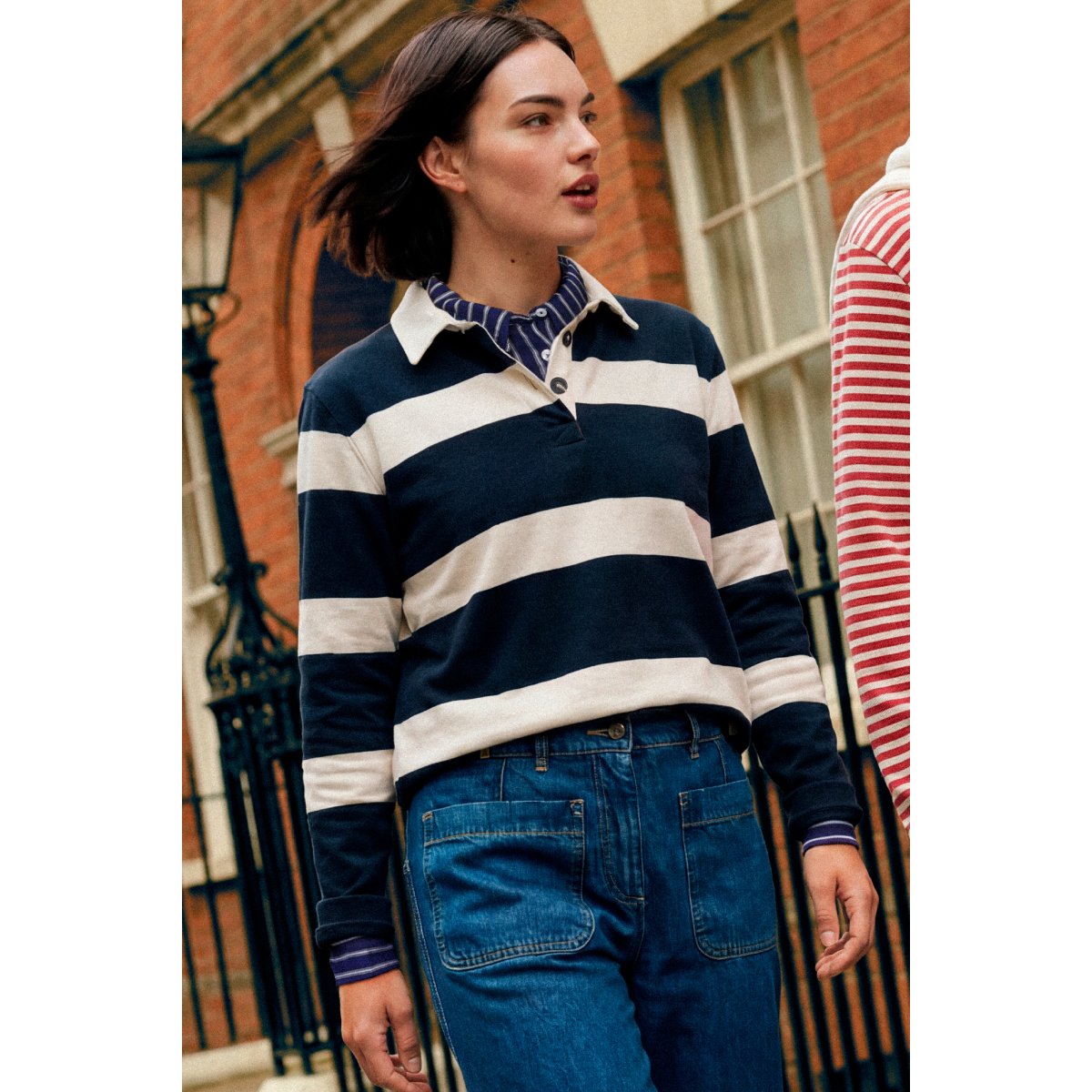 Polo rayé Héritage - coton open-end rich navy/nature, ARMOR-LUX