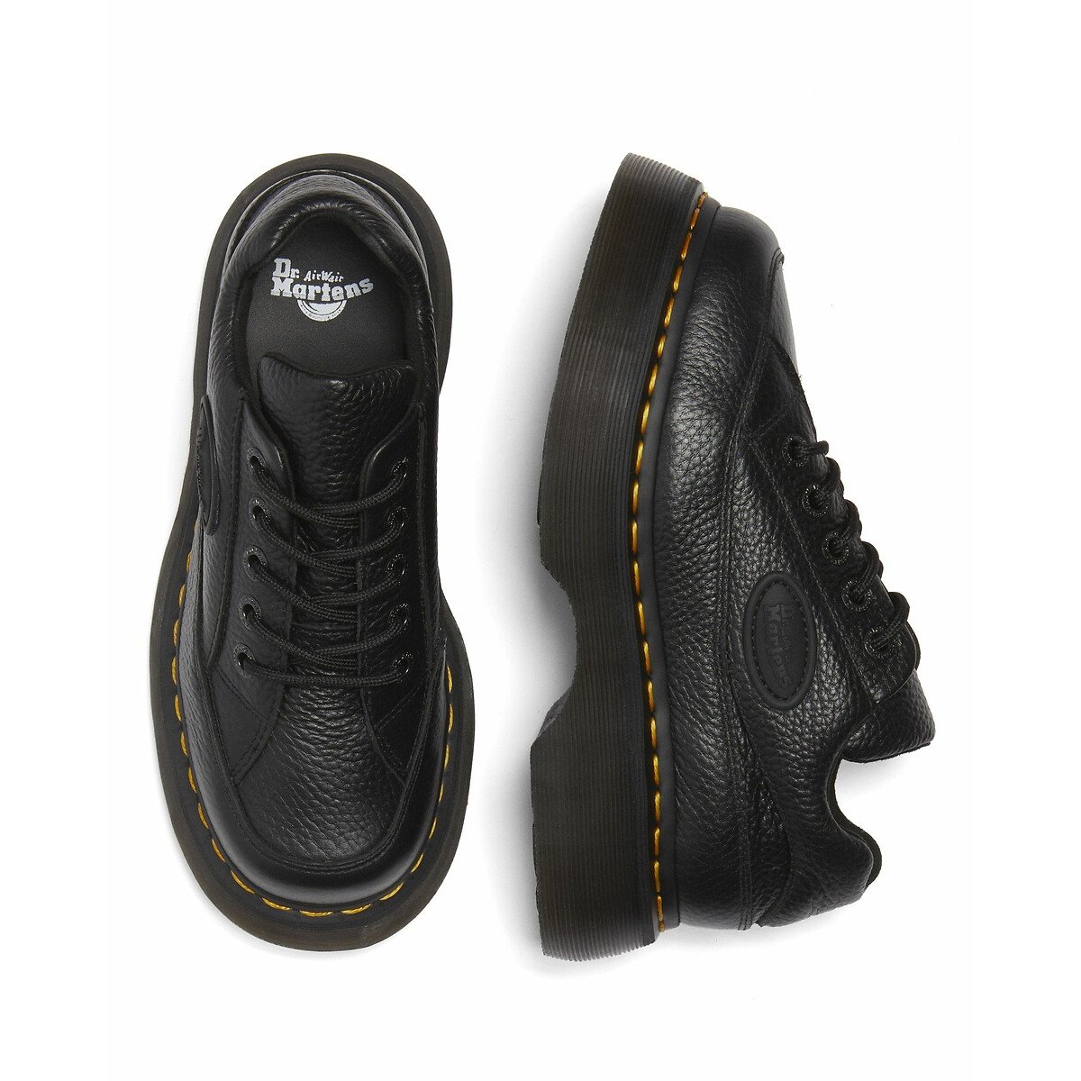 Chaussures Buzz en cuir Milled Nappa noir, DR. MARTENS