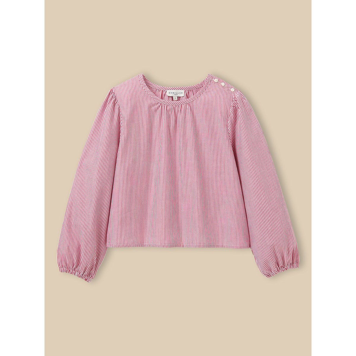 Chemise rayée rayure rouge, CYRILLUS