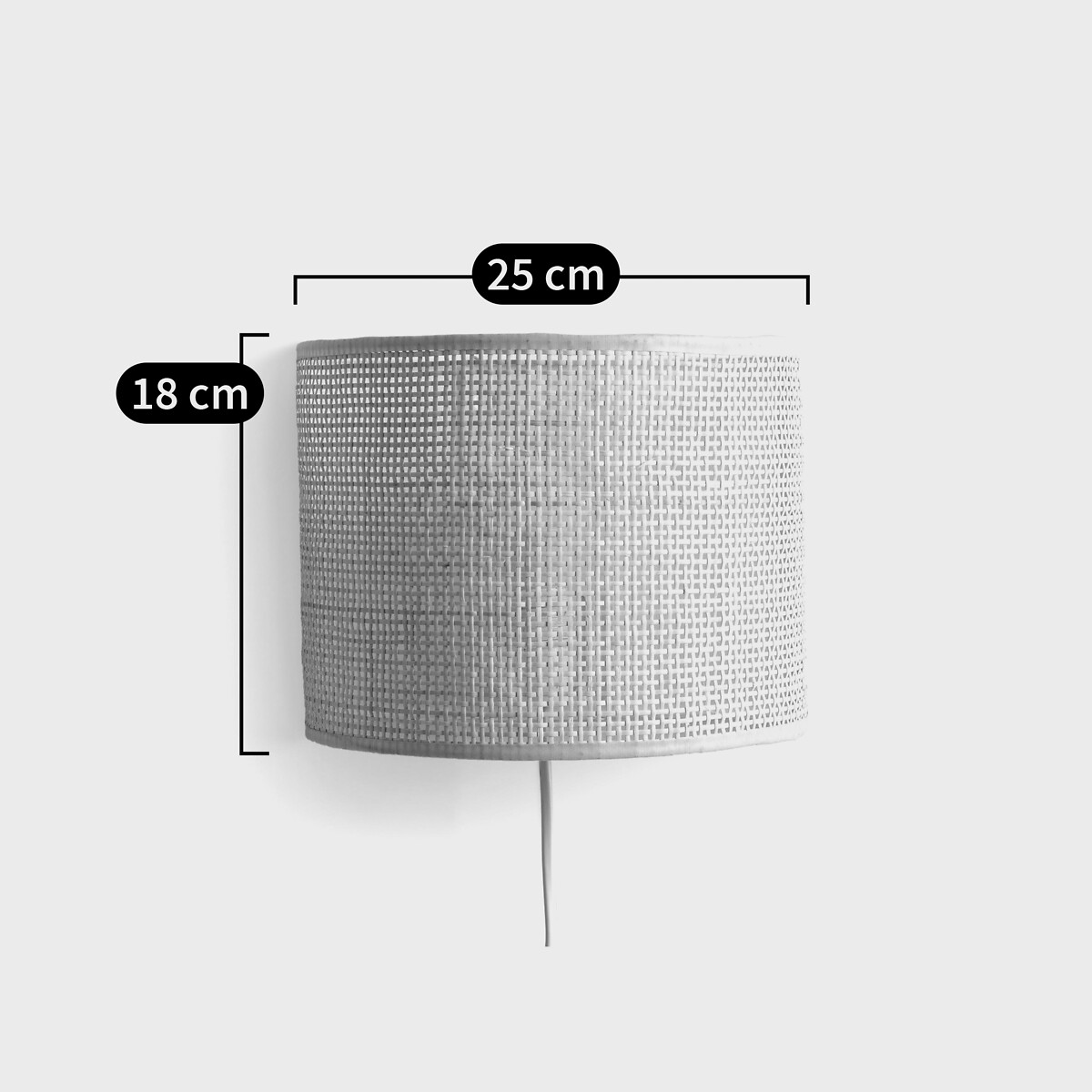 Dolkie Rattan Cane Wall Light natural, LA REDOUTE INTERIEURS
