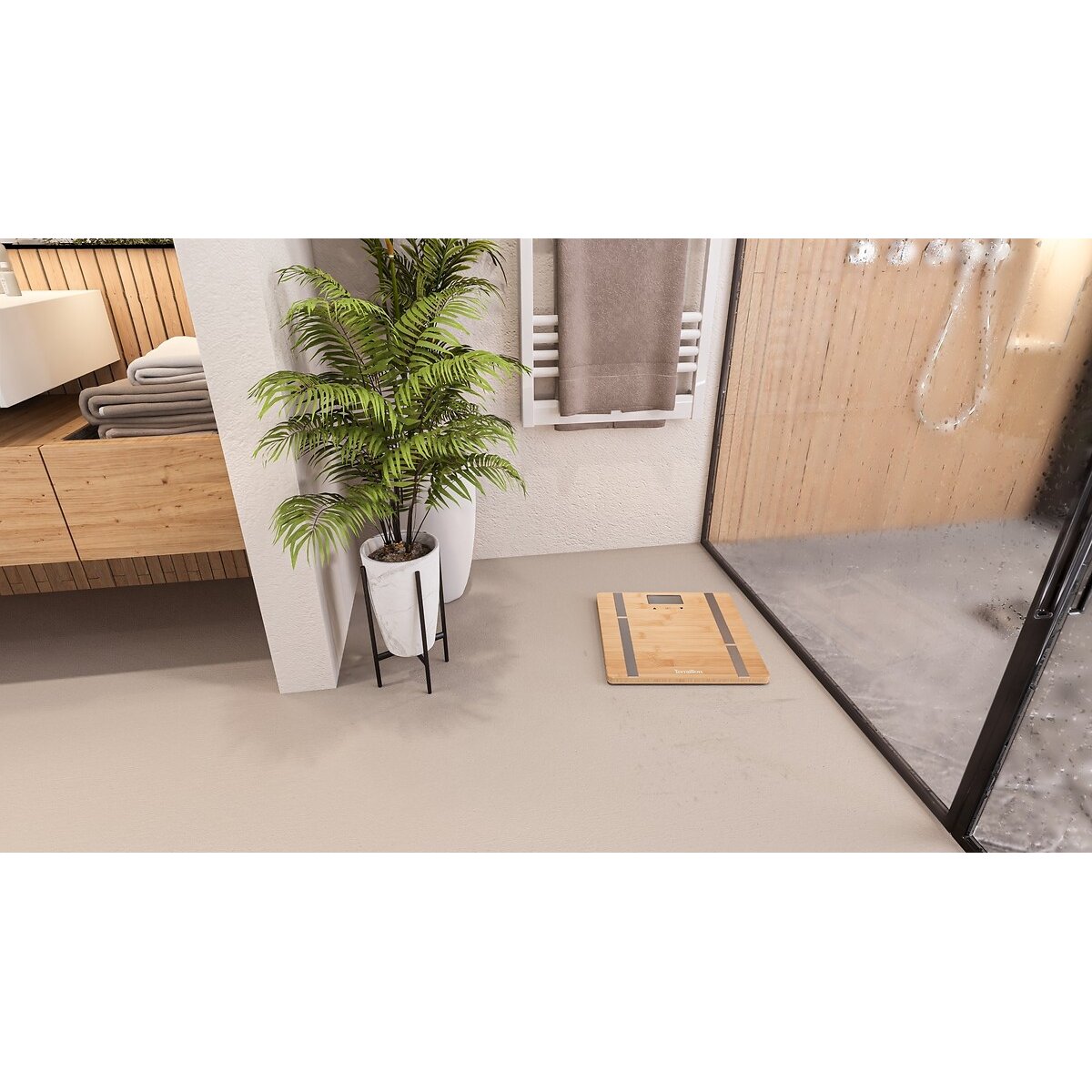 Pèse-personne Bamboo Fit brun, TERRAILLON