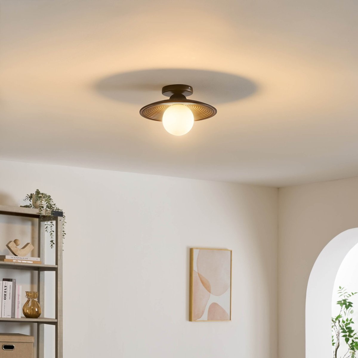 Applique ou spot bois sculpté - THALAN bois et blanc, KOSILUM