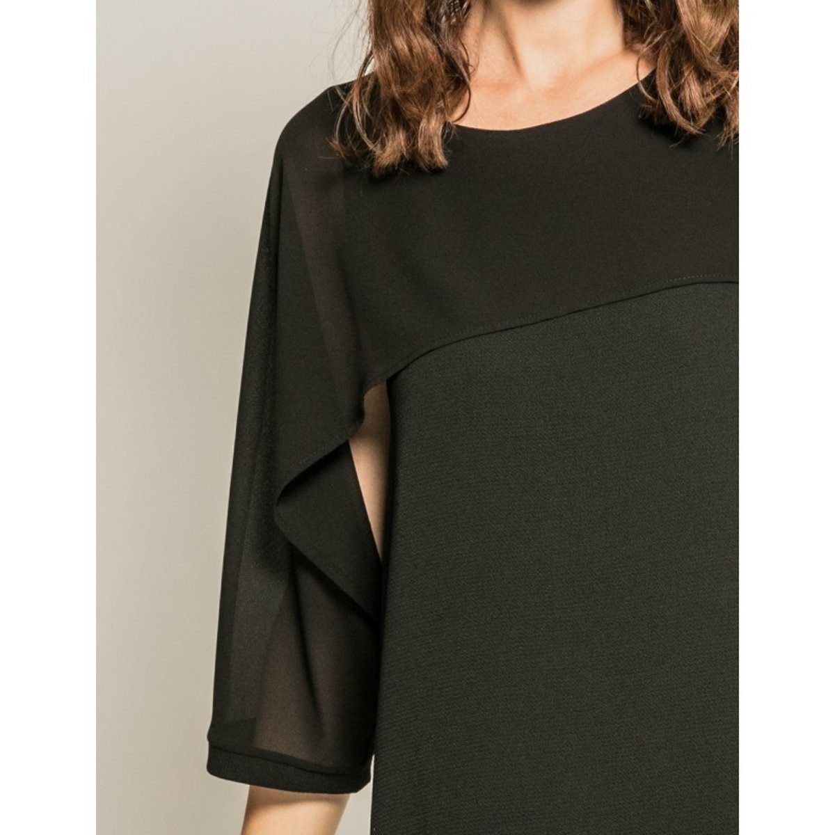 Robe Courte Bimatière Idalie noir, DONA LISA