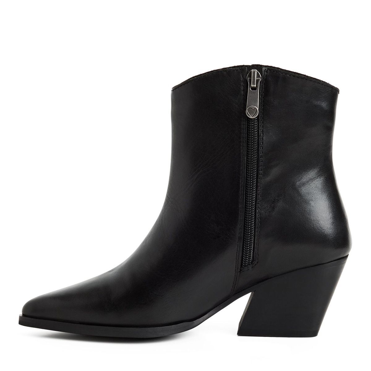Bottine en cuir noir, MARCO TOZZI